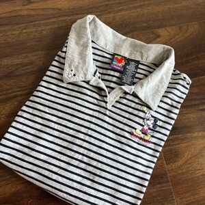 90s Vintage Mickey Mouse unlimited STARGAZER V-neck polo shirt